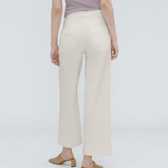 Everlane The Organic Wide Leg Pant size 2 in Bone NWT - Picture 2 of 14